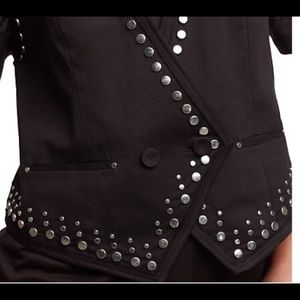 Rachel Zoe Black Studded Blazer